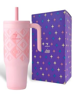 Reduce Jamie Makeup 40oz Tumbler Chiller Spill-Proof Evil Eye Candy Pink NWT